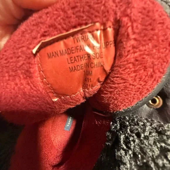 Tommy Hilfiger Woman’s Black and Gray Lace-Up Boots sz 10 - Picture 6 of 9